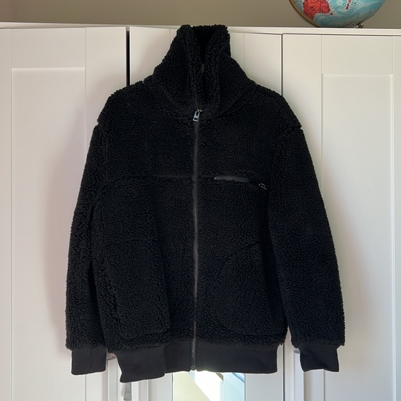 New Aritzia Wilfred Free Teddy Coat in Black - Picture 8 of 9